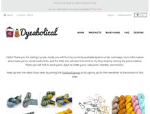 Tablet Screenshot of dyeabolicalyarns.com